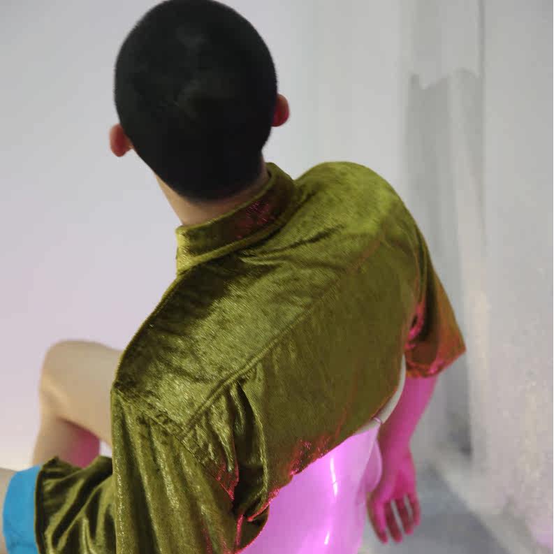 SOUTHPAW+1 2019/ SUMMER/新品絲絨閃光短袖古著老爹襯衫在類目 男裝, 襯衫中 - 來自Buy2taobao.com提供專業的淘寶代購服務