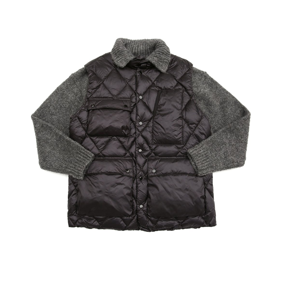 SOUTHPAW+1男装店秋冬新品青年日常通勤休闲保暖格纹立领羽绒马甲