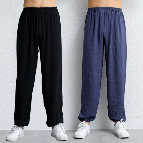 棉绸裤家居长裤太极晨练女士裤子