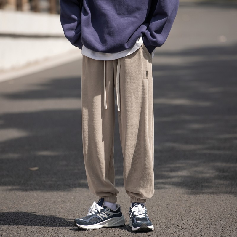 秋冬ins潮宽松百搭潮流束脚休闲裤棉-BAA6049-P60控75,男装休闲裤,星座1104-1