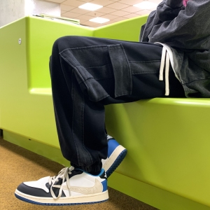 ins潮宽松百搭卫裤休闲运动长裤BAA8023 P60 限79,男装休闲裤,星座1104-1