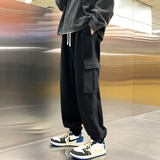 ins潮宽松百搭卫裤休闲运动长裤BAA8023P60限79，男装休闲裤，星座1104-1