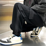 ins潮宽松百搭卫裤休闲运动长裤BAA8023P60限79，男装休闲裤，星座1104-1