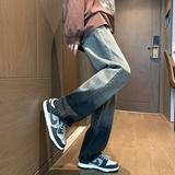 牛仔裤ins潮直筒宽松潮流韩版休闲长裤BAA8026P60限79，男装休闲裤，星座1104-1