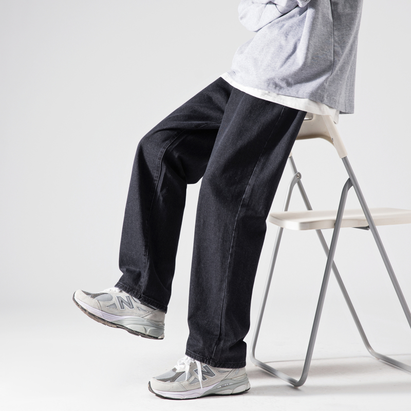 翻边牛仔裤简约日系港风75棉25聚酯纤维A418-BAA6025-P45-控59，男装牛仔裤，星座1104-1