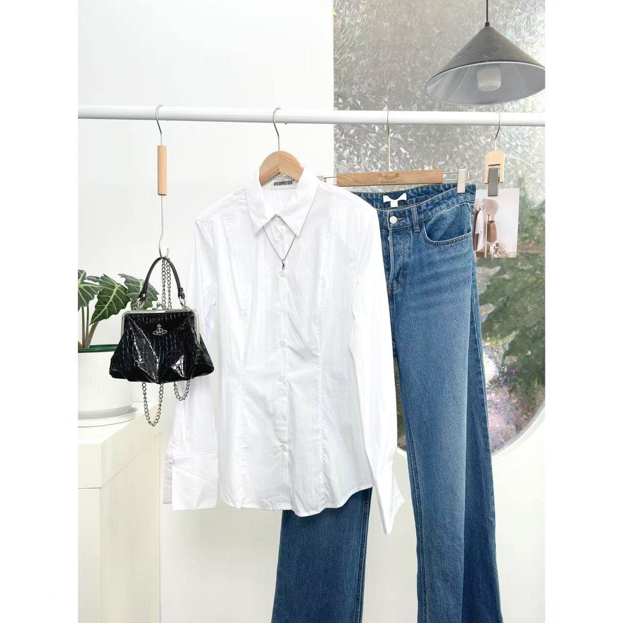 极简通勤收腰显瘦百搭衬衫上衣