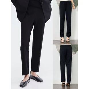 05.09新品 瑞典单 日系高级简约通勤风休闲百搭显瘦纯色烟管裤