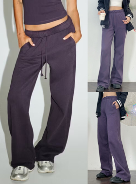 01.03新品 加拿大gar*ge复古慵懒风日常高腰休闲运动直筒阔腿卫裤