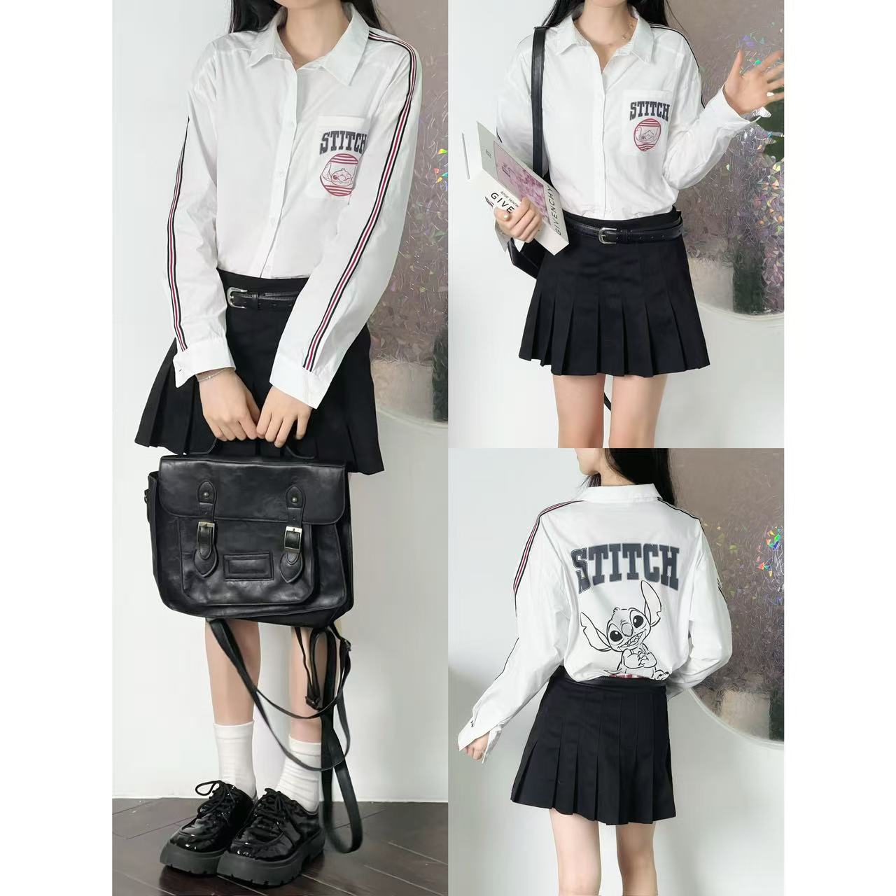 美式史迪仔休闲宽松百搭衬衫上衣