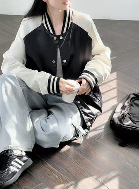 11.08新品 瑞典单 这就是街舞明星同款！休闲运动撞色棒球服外套