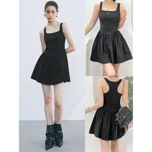 背心款 03.11新品 饰减龄无袖 暗黑系甜辣风金属装 显瘦蓬蓬裙 呦R