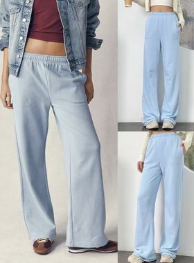 12.27新品 澳洲cot*on 复古慵懒风休闲日常高腰百搭直筒阔腿裤