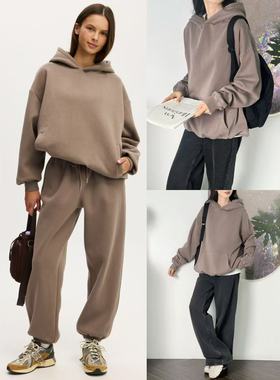 11.08新品 澳洲cot*on 美式复古休闲运动连帽套头简约百搭卫衣