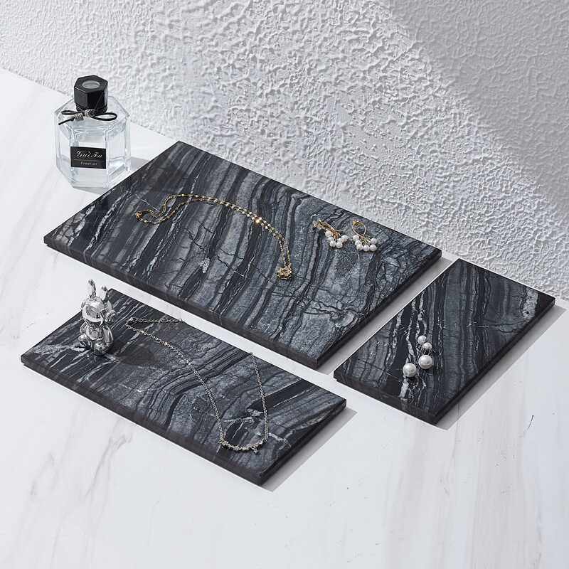 INS风古风木纹大理石纹长方形茶托盘化妆品首饰杯子收纳展示平盘,家居饰品,香薰托盘,淘宝优惠券,粉丝福利购,淘宝优惠卷