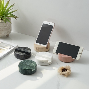 ins风大理石放置式手机桌面支架手机座奢华平板支撑架高颜值摆件