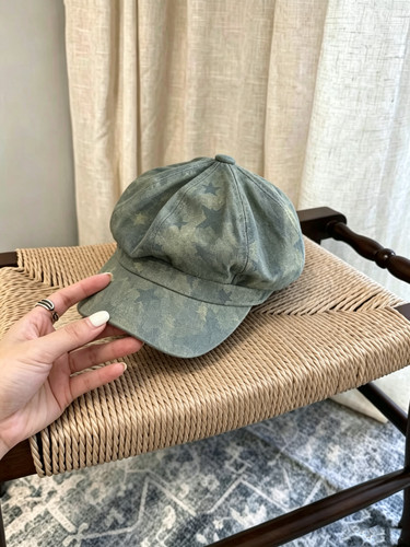 韩系渲染星星印花八角帽女春夏时尚高级感显脸小百搭牛仔报童帽潮