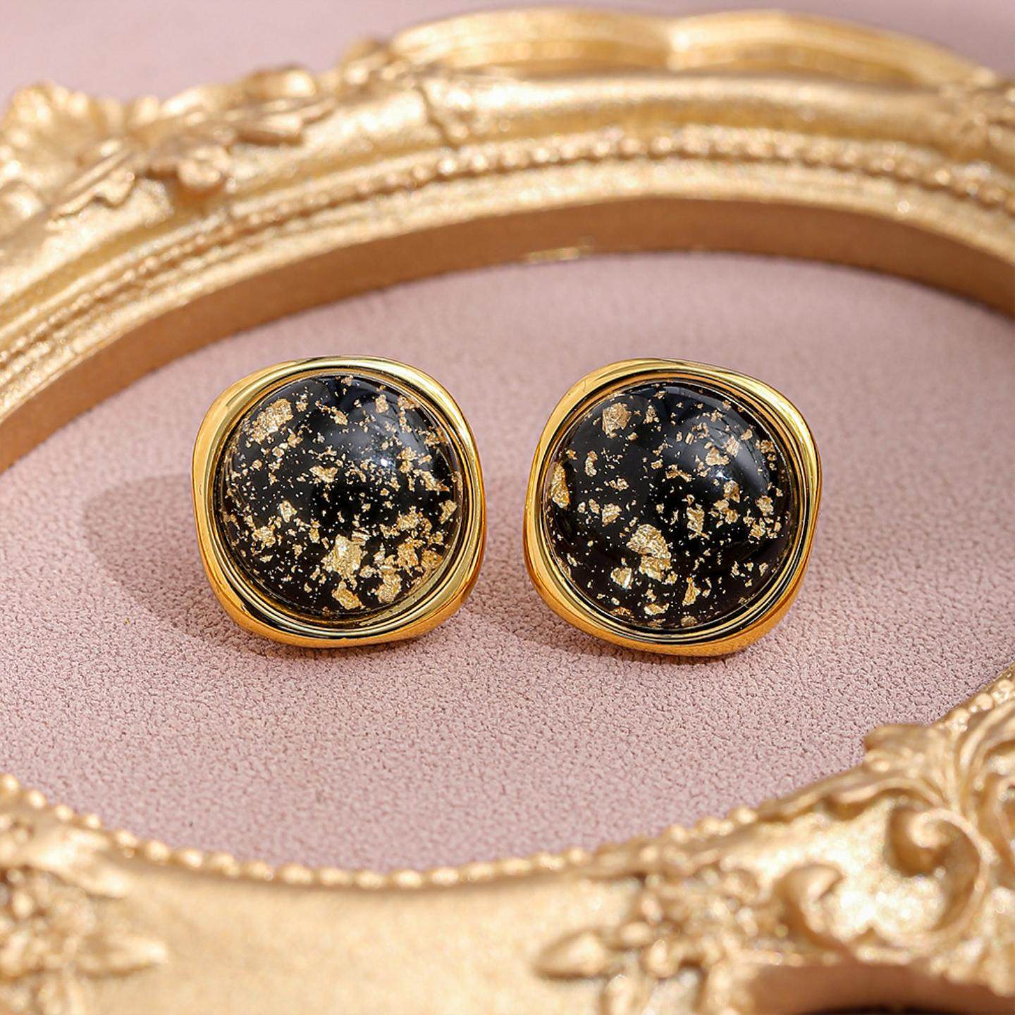 2026新款高级感金箔黑色耳钉银耳环925银针小众气质时尚炫酷耳饰,饰品/流行首饰/时尚饰品新,银饰耳饰,淘宝优惠券,粉丝福利购,淘宝优惠卷