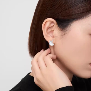 999纯银三生有幸耳钉女夏天耳环小众2024年新款爆款高级感耳饰