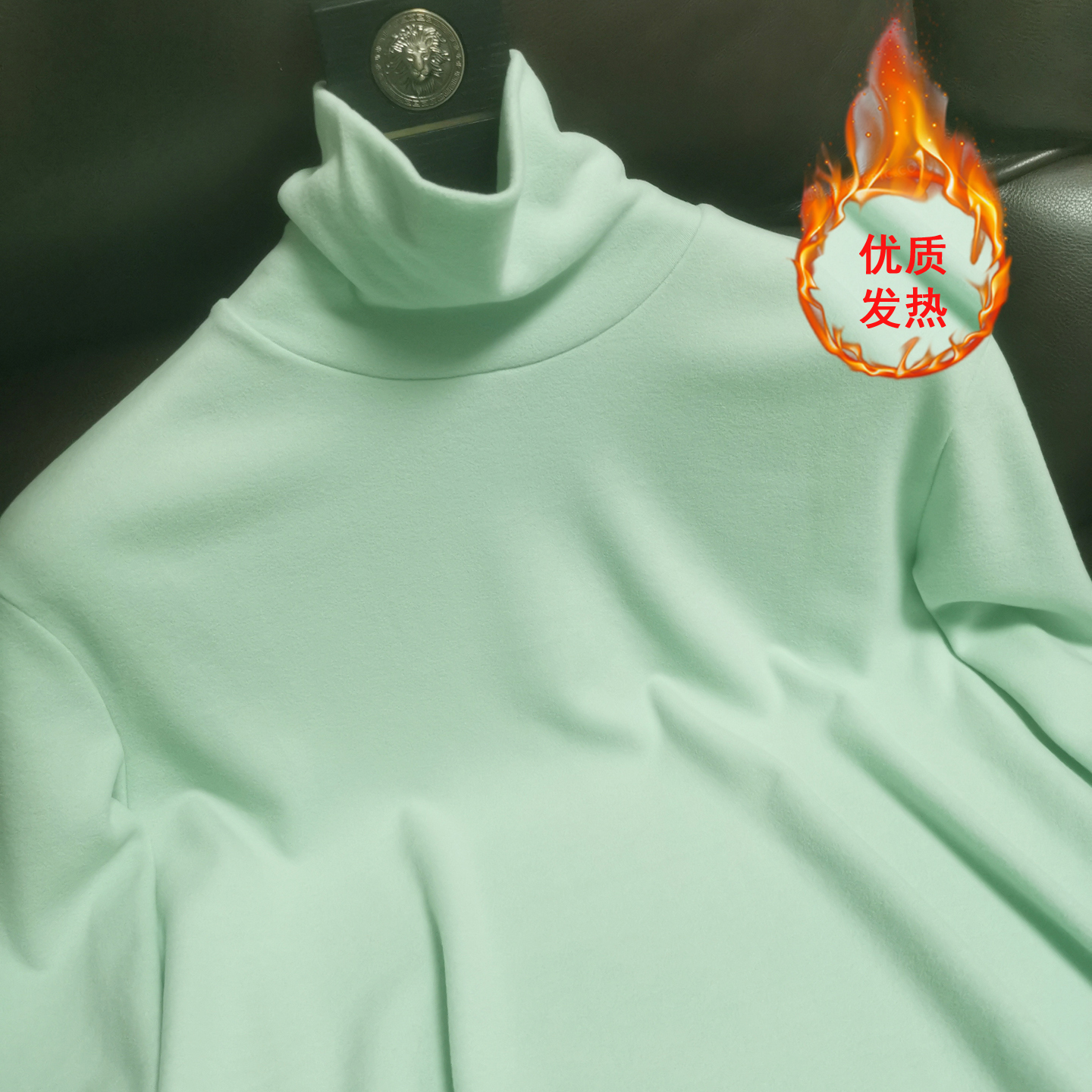 发热磨毛双面澳绒打底衫男高领内搭德绒保暖内衣长袖加绒加厚t恤