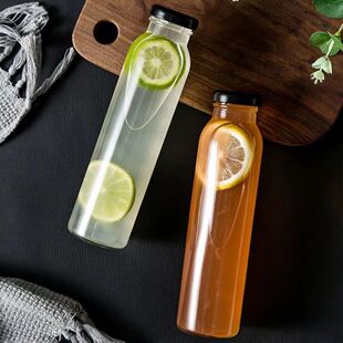 玻璃水杯冷泡茶瓶300毫升玻璃奶茶瓶 玻璃水杯随手杯孝素瓶饮料瓶