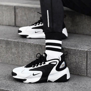耐克女鞋ZOOM 2K黑白熊猫复古老爹鞋运动休闲跑步鞋 AO0354-100