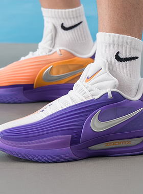 耐克男鞋2025新款G.T. CUT 3 TURBO鸳鸯缓震实战篮球鞋HV9919-800