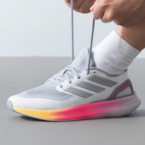 阿迪达斯男鞋新款PUREBOOST 5透气运动鞋轻便缓震跑步鞋 IE8463