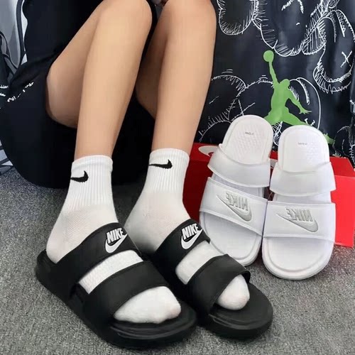 耐克拖鞋女2026夏季新款双绑带沙滩鞋运动休闲一字拖鞋DC0496-001
