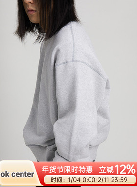 ok center 41688老织布机沙涩粉笔灰花old looms chalk sweater