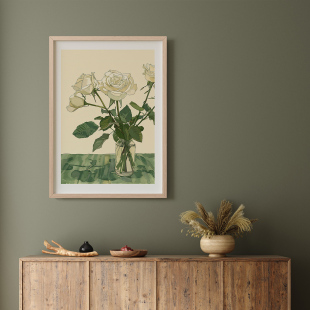 饰画挂画艺术框壁画 纯洁之花客厅卧室沙发植物水彩花卉小清新装