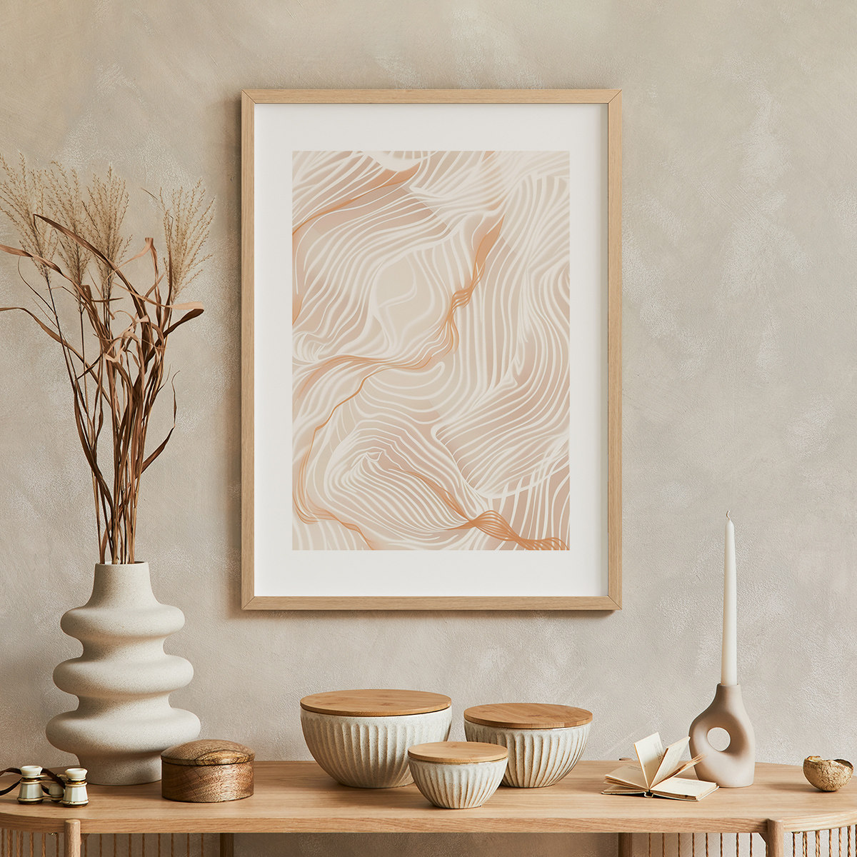 流动之韵客厅卧室沙发酒店抽象现代轻奢装饰画挂画艺术框油画壁画
