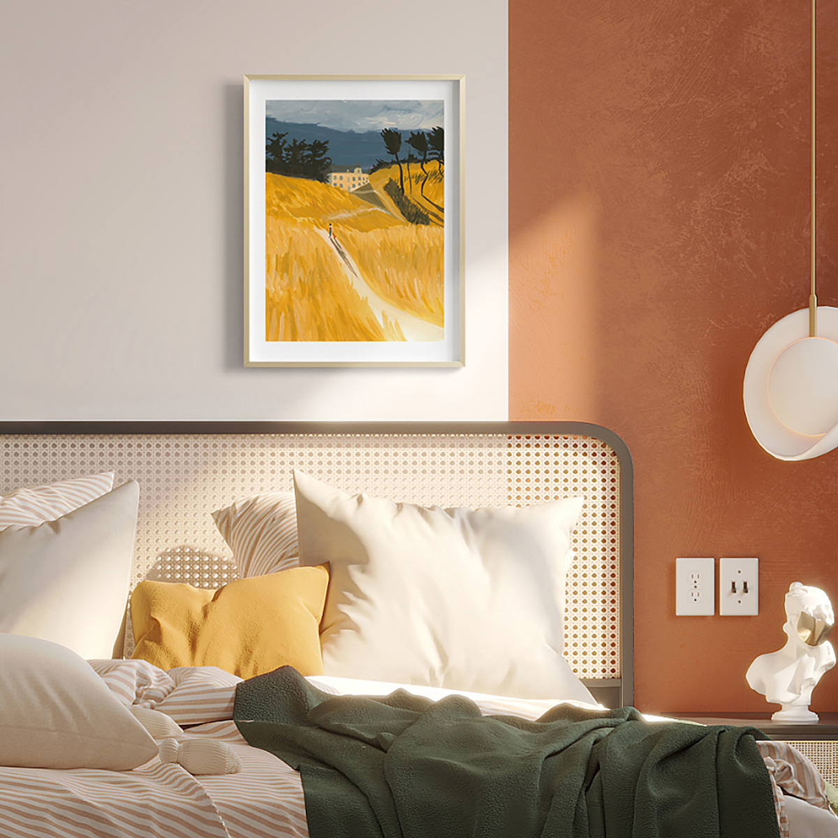 Liliwood客厅卧室沙发风景自然治愈小清新装饰画挂画艺术油画壁画