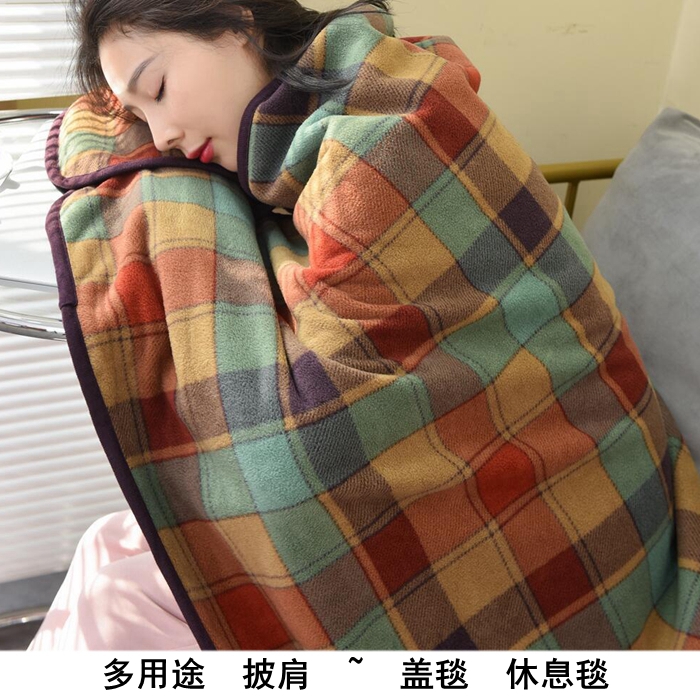 外贸原单加绒加厚午睡休闲毯