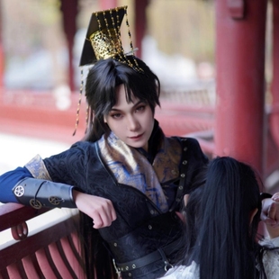 国风手工女帝冠尊墨燃踏仙君cos发簪帝王古风汉服配饰发饰发冠