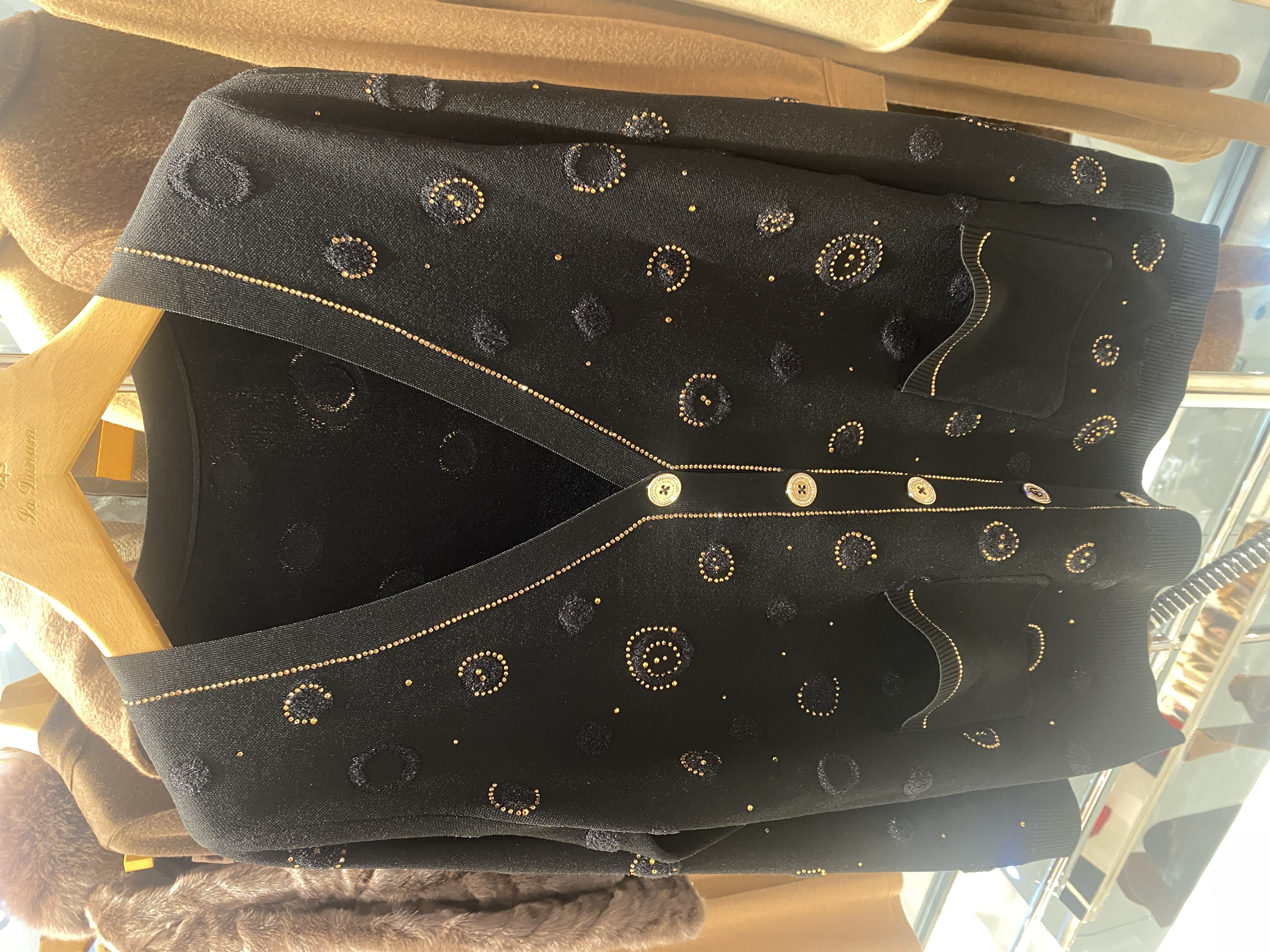 商场同款马天奴MYTENO阿丹娜水钻开衫外套毛线针织衫LDS106SWH0