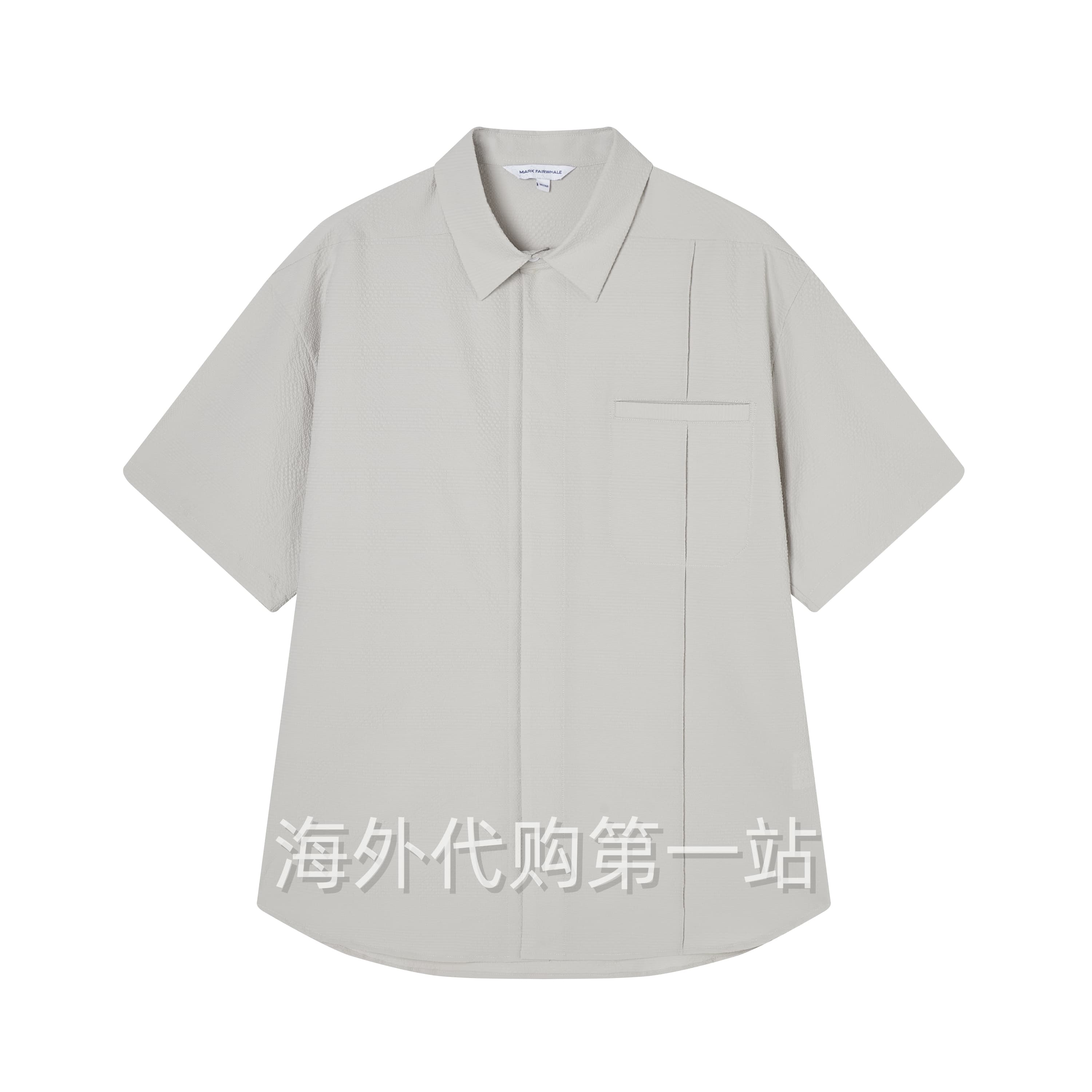 马克华菲商场同款25年春8551-03022002时尚泡泡纱短袖衬衫国内代