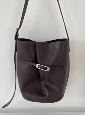 2025新款时尚百搭单肩斜挎包女高级感手提包包水桶包子母包52198