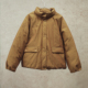 色织全棉咖色立领宽松95白鹅绒拉链羽绒服1901 云芝元 新冬款