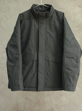 云芝元 新冬款羽绒服山灰色高密棉立领95白鹅绒男款羽绒服1101-S