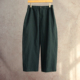 设计师新冬款 绿色全棉半松紧腰女裤 休闲裤 云芝元 赛长安裤 0208S