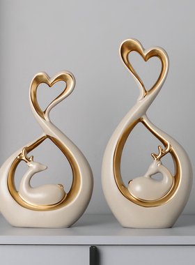 现代电视柜摆件高级感客厅玄关书房酒柜装饰品创意小摆设轻奢高档