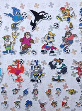 动漫卡通刺绣贴花布贴动物足球联赛卫衣牛仔装饰儿童书包贴布辅料