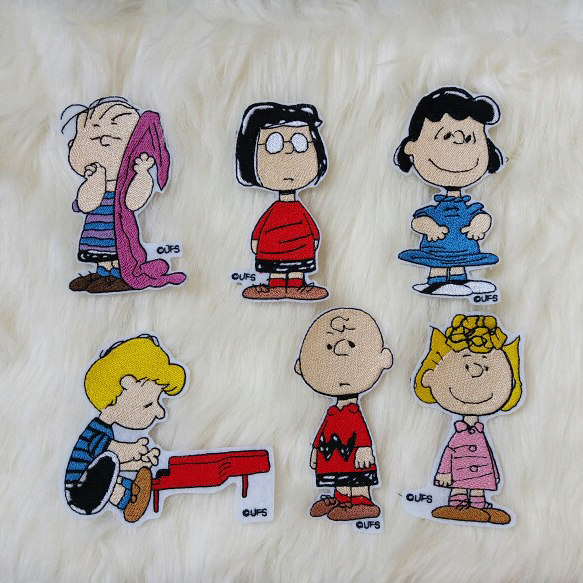 美国动漫史努比人物卡通布贴修补补丁贴衣服裤子装饰绣花刺绣贴花