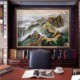 手绘长城靠山图客厅装 饰画风景画办公室挂画壁画油画山水画背景墙