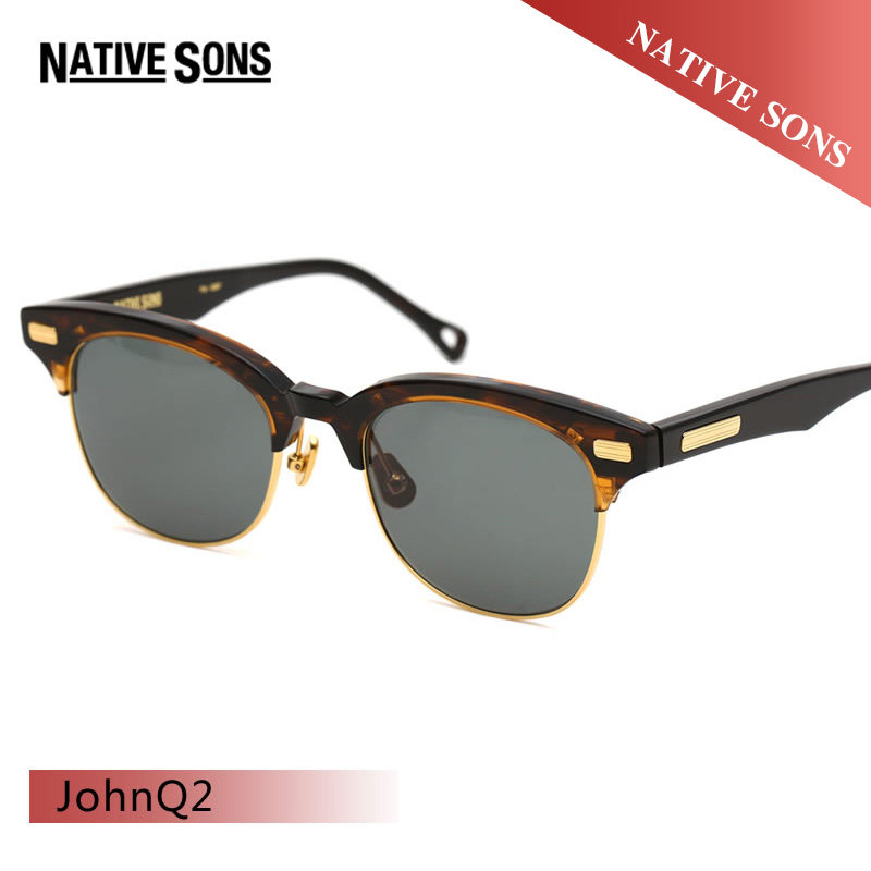 NATIVE SONS手造眉线复古款太阳镜潮款男女墨镜驾车可配近视JohnQ