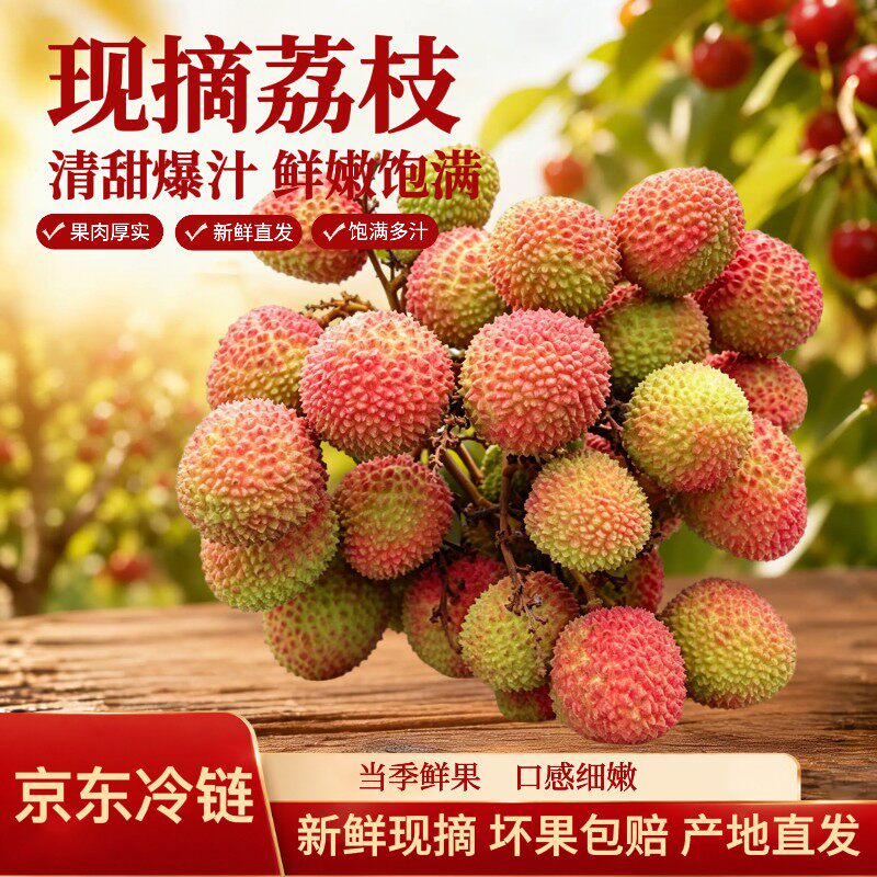 新鲜妃子笑荔枝京东冷链