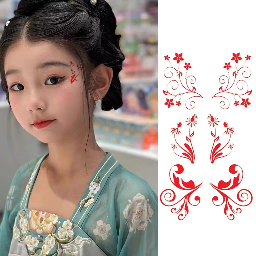 儿童古风眼角贴女孩古装汉服舞台表演眼妆贴仙女公主脸贴花钿贴纸,家居饰品,其他贴饰,淘宝优惠券,粉丝福利购,淘宝优惠卷