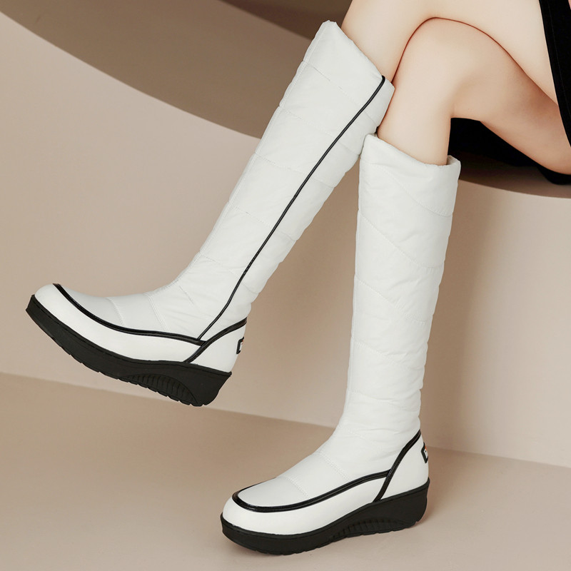 2025冬季保暖雪地靴女式高筒靴加厚毛棉靴厚底防水羽绒布毛毛靴子,女鞋,时尚雪地靴,淘宝优惠券,粉丝福利购,淘宝优惠卷