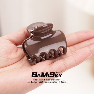 高端独特漂亮抓夹女士2026款巨好看的过渡期发夹小号半扎发鲨鱼夹