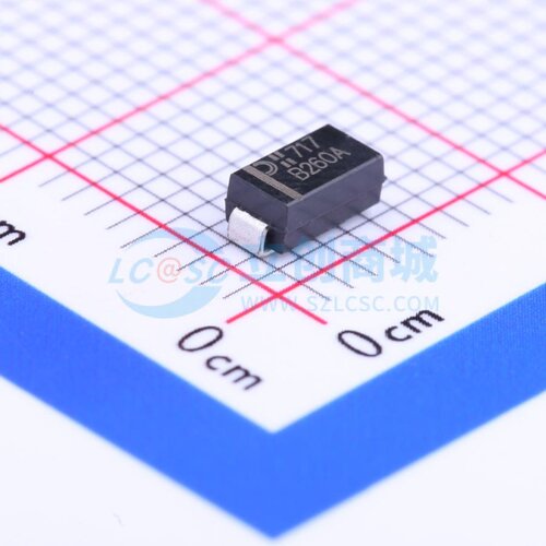 肖特基二极管 B260A-13-F DO-214AC DIODES(美台) 电子元器件配单